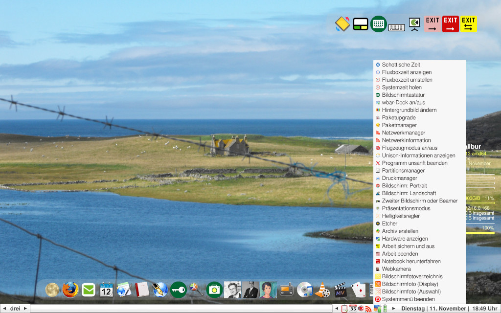 fluxbox desktopmit with extra system menu